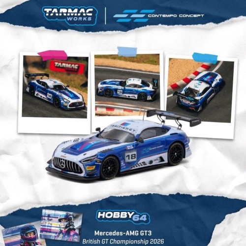 Tarmac Works Mercedes-Benz AMG GT GT3 nr18 – Kevin Tse 2026 1:64 przód