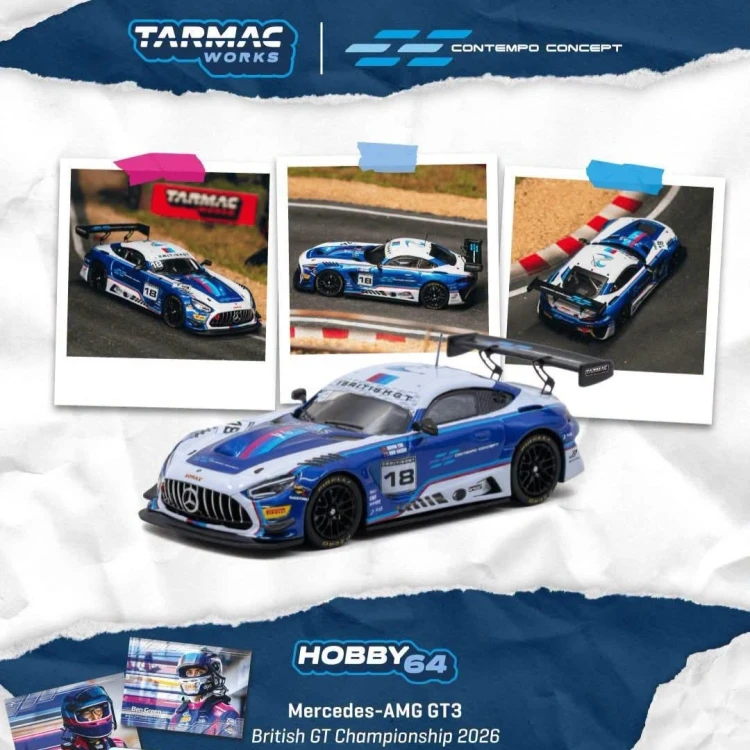Tarmac Works Mercedes-Benz AMG GT GT3 nr18 – Kevin Tse 2026 1:64 przód