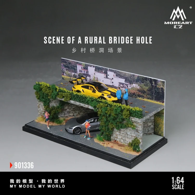 MoreArt Diorama Rural Bridge Scene 1:64 bok detal