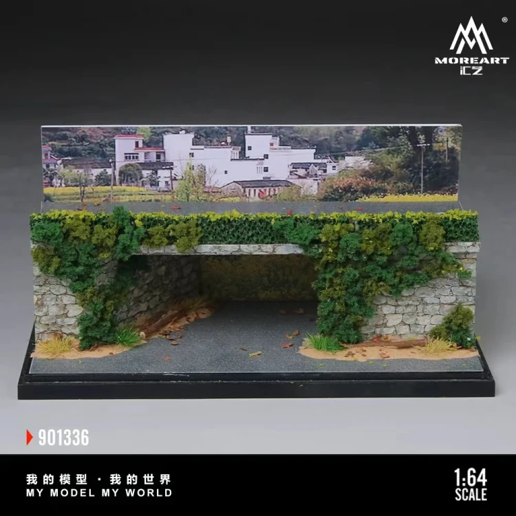 MoreArt Diorama Rural Bridge Scene 1:64 przód detal