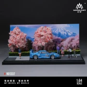 MoreArt Diorama FUJI CHERRY BLOSSOM SCENE 1:64 przód detal