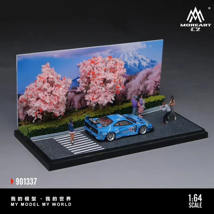 MoreArt Diorama FUJI CHERRY BLOSSOM SCENE 1:64 bok detal 2