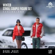 MoreArt Winter Stroll Couple – Zestaw 2 Figurek żywica 1:64 przód