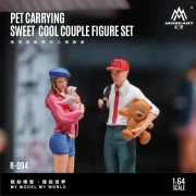 MoreArt Sweet Cool Couple z Psem – Zestaw Figurek żywica 1:64 detale