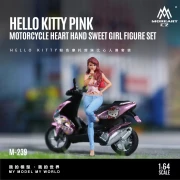 MoreArt Hello Kitty Pink Scooter z Figurką – Zestaw żywica 1:64 przód