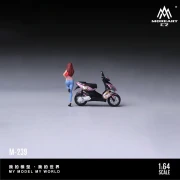 MoreArt Hello Kitty Pink Scooter z Figurką – Zestaw żywica 1:64 tył