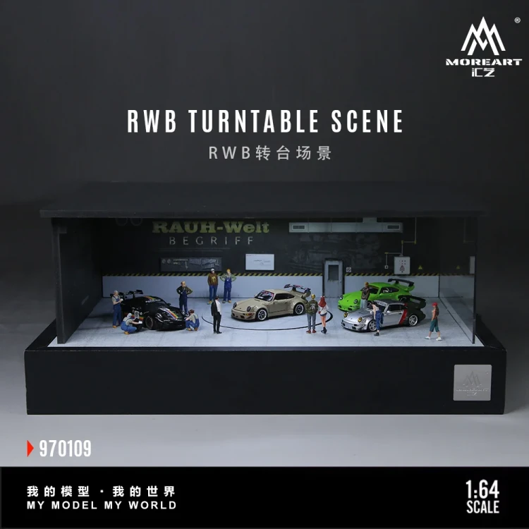 MoreArt RWB Turntable Scene – Obrotowa Diorama 1:64 przód
