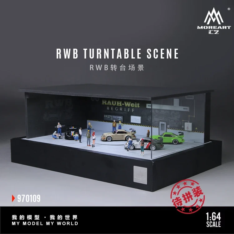 MoreArt RWB Turntable Scene – Obrotowa Diorama 1:64 bok detal