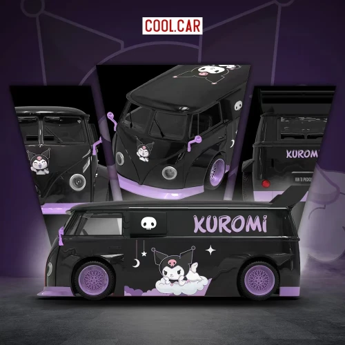 Cool.Car Volkswagen T1 Pickup Kuromi Purple 1:64 bok