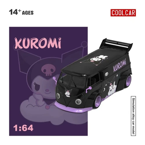 Cool.Car Volkswagen T1 Pickup Kuromi Purple 1:64 przód