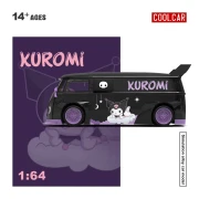Cool.Car Volkswagen T1 Pickup Kuromi Purple 1:64 bok detal