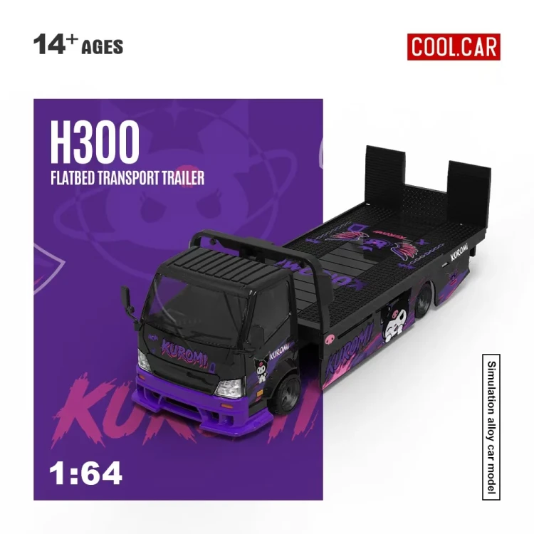 Cool.Car H300 Flatbed Transport Trailer Kuromi Purple 1:64 bok