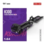 Cool.Car H300 Flatbed Transport Trailer Kuromi Purple 1:64 bok detal