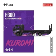 Cool.Car H300 Flatbed Transport Trailer Kuromi Purple 1:64 bok detal 2