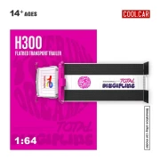 Cool.Car H300 Flatbed Transport Trailer Iron Dames Livery 1:64 góra