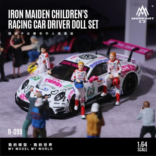 MoreArt Iron Maiden Children’s Racing Car Driver Figure Set żywica 1:64 przód