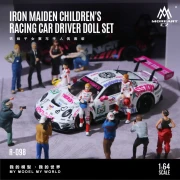 MoreArt Iron Maiden Children’s Racing Car Driver Figure Set żywica 1:64 bok
