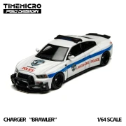 TimeMicro x PSC Design Dodge Charger „Brawler” Lakeshore Police 1:64 przód