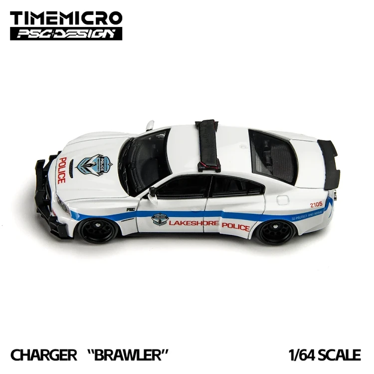 TimeMicro x PSC Design Dodge Charger „Brawler” Lakeshore Police 1:64 góra