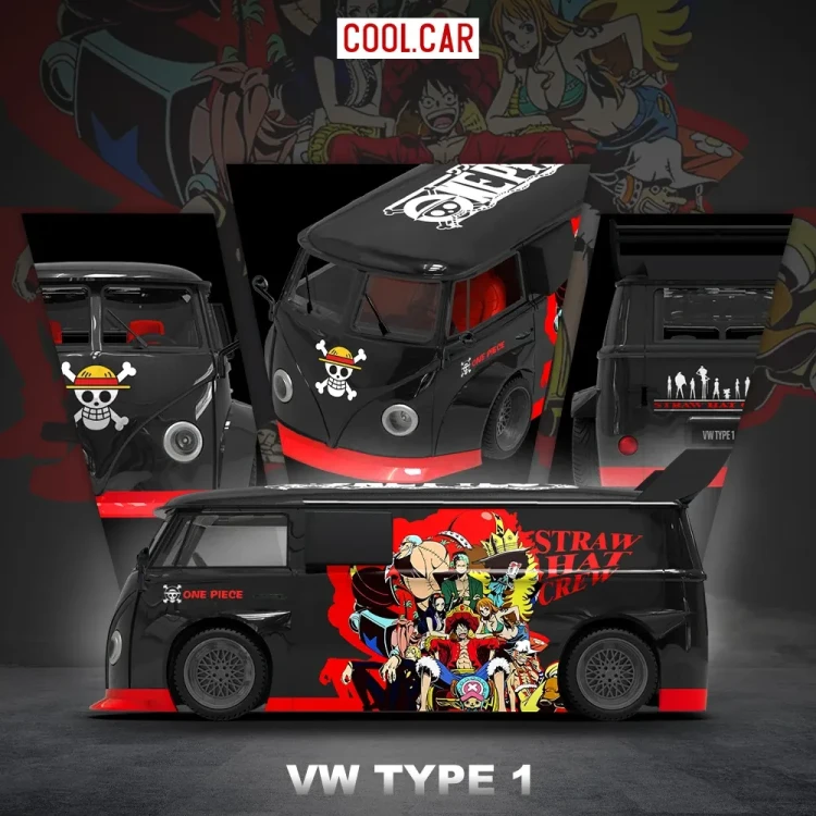 Cool.Car Volkswagen T1 Pickup One Piece – Straw Hat Crew 1:64 przód