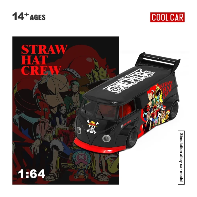 Cool.Car Volkswagen T1 Pickup One Piece – Straw Hat Crew 1:64 przód detal