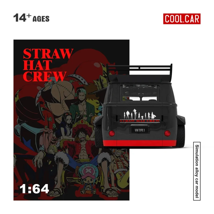 Cool.Car Volkswagen T1 Pickup One Piece – Straw Hat Crew 1:64 tył