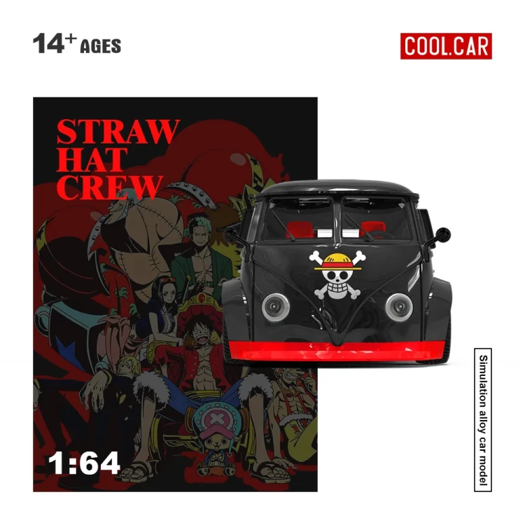 Cool.Car Volkswagen T1 Pickup One Piece – Straw Hat Crew 1:64 front