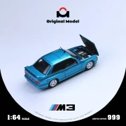 Original Model BMW E30 M3 Sedan Blue Limitowany 1/999 1:64 tył