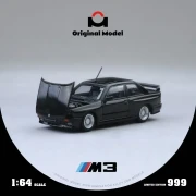 Original Model BMW E30 M3 Sedan Black Limitowany 1/999 1:64 przód