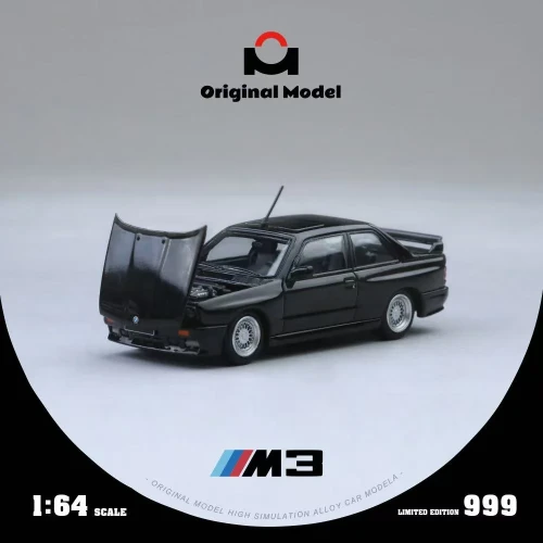 Original Model BMW E30 M3 Sedan Black Limitowany 1/999 1:64 przód
