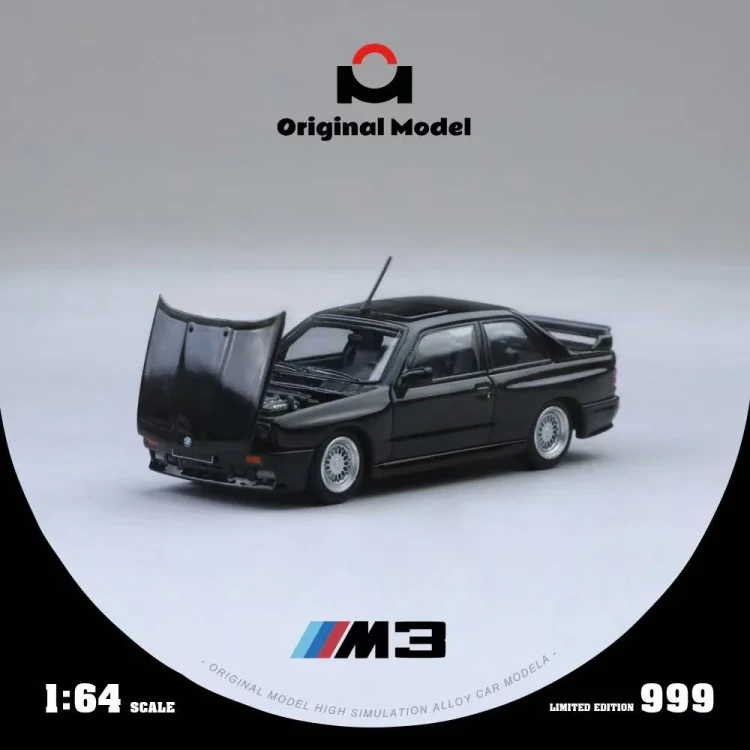 Original Model BMW E30 M3 Sedan Black Limitowany 1/999 1:64 przód