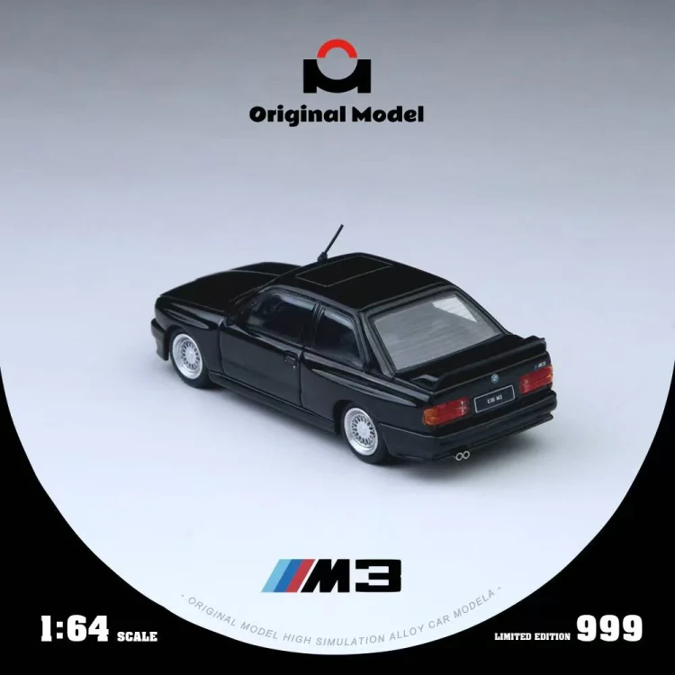 Original Model BMW E30 M3 Sedan Black Limitowany 1/999 1:64 tył
