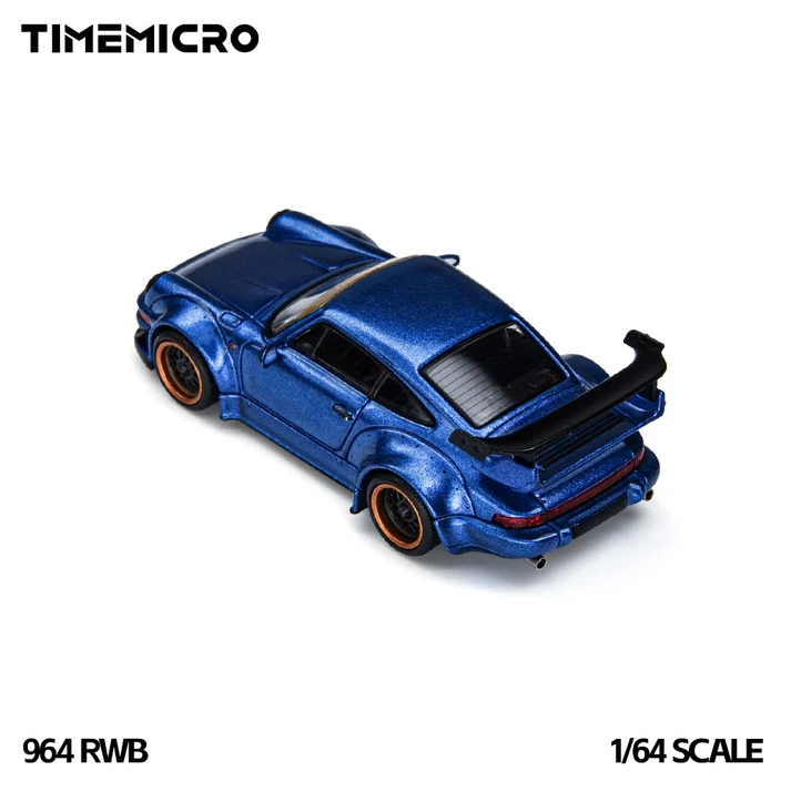 TimeMicro x PSC Design Porsche 964 RWB Navy Blue 1:64 tył