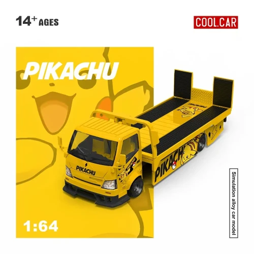 Cool.Car Hino H300 Flatbed Transport Trailer Pikachu – CC647242 1:64 przód detal