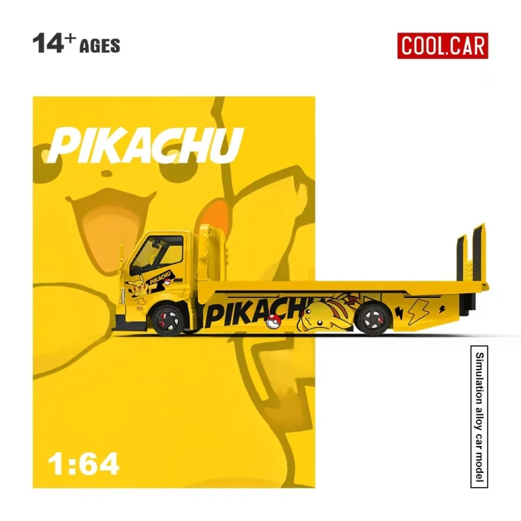Cool.Car Hino H300 Flatbed Transport Trailer Pikachu – CC647242 1:64 bok
