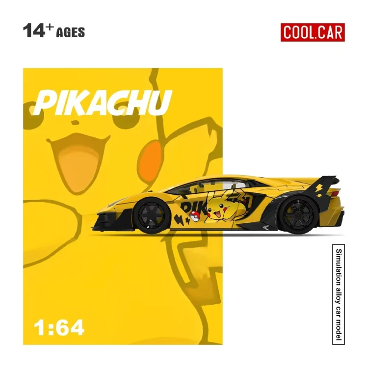 Cool.Car Lamborghini GTEVO Pikachu 1:64 bok detal