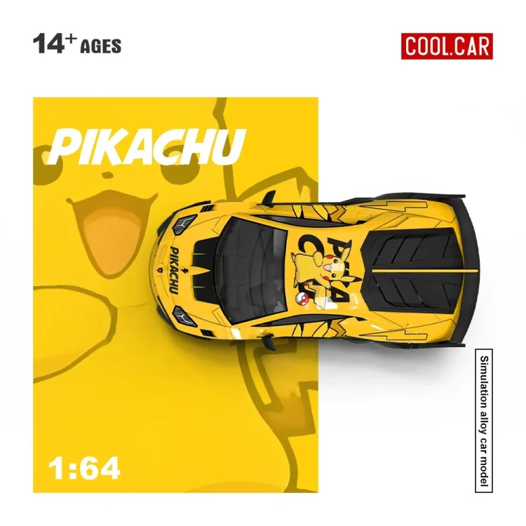 Cool.Car Lamborghini GTEVO Pikachu 1:64 góra detal