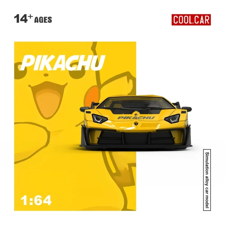 Cool.Car Lamborghini GTEVO Pikachu 1:64 front