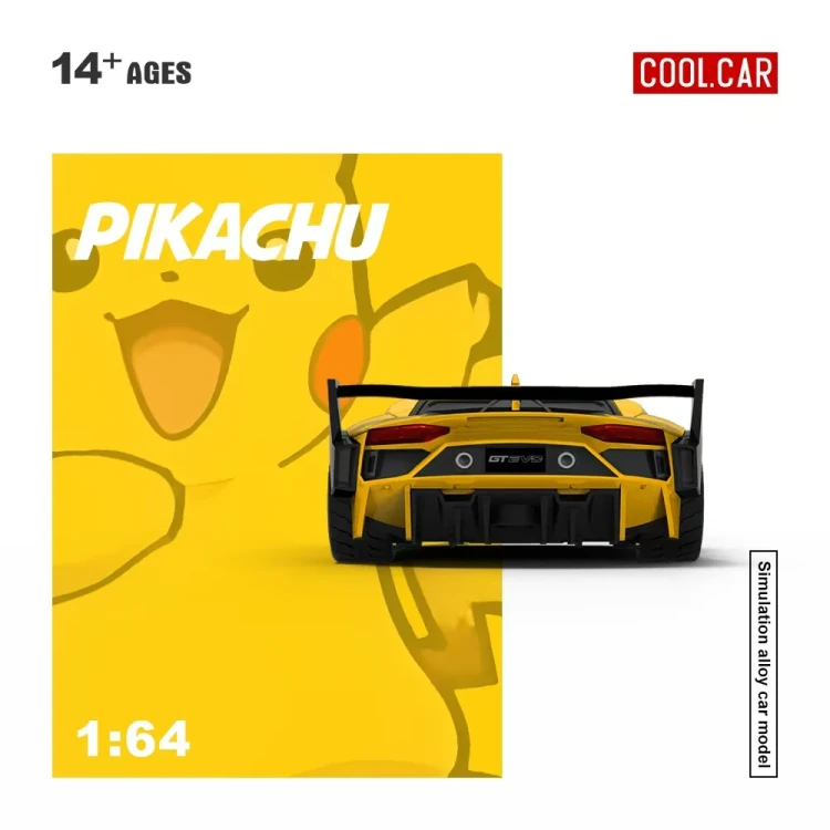 Cool.Car Lamborghini GTEVO Pikachu 1:64 back