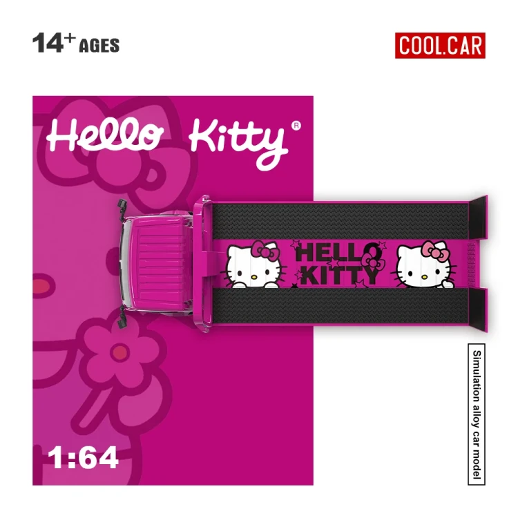 Cool.Car Hino H300 Flatbed Transport Trailer Hello Kitty Pink – CC647236 1:64 góra