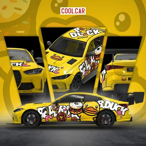 Cool.Car BMW M4 (G82) B.Duck Yellow 1:64 przód