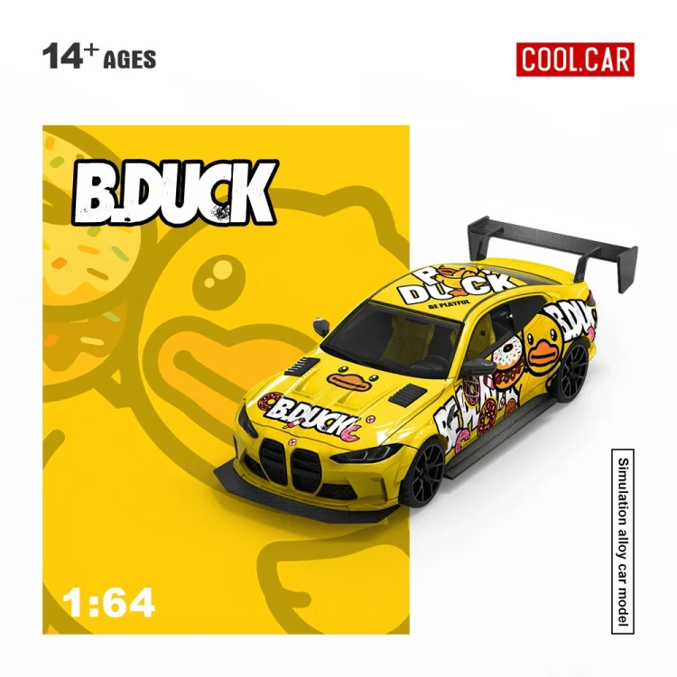 Cool.Car BMW M4 (G82) B.Duck Yellow 1:64 przód detal