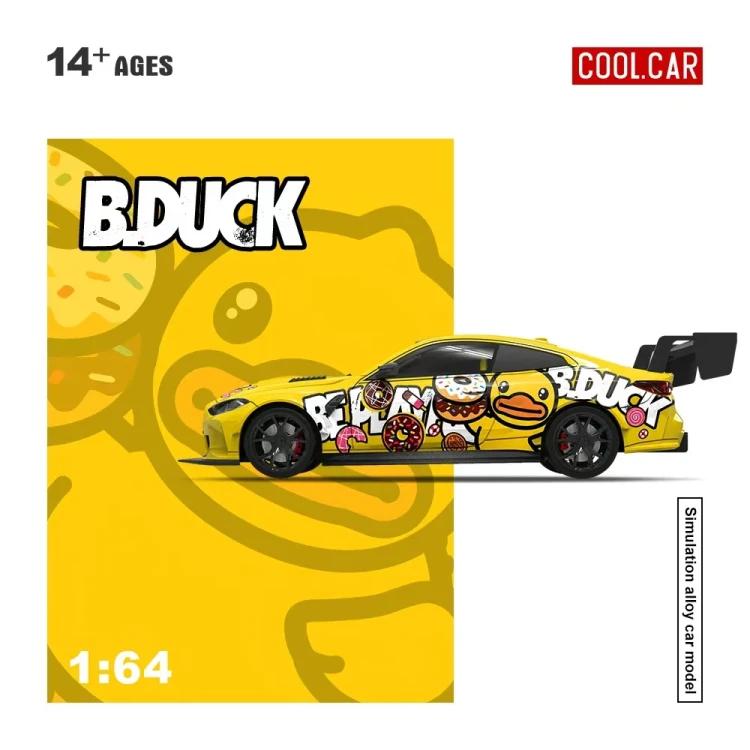 Cool.Car BMW M4 (G82) B.Duck Yellow 1:64 bok