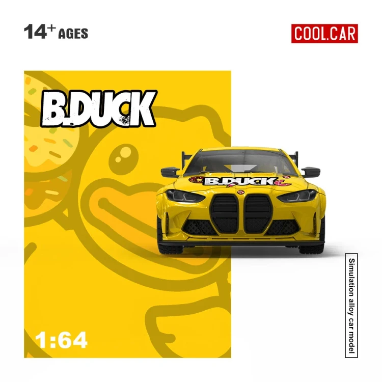 Cool.Car BMW M4 (G82) B.Duck Yellow 1:64 front