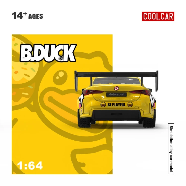Cool.Car BMW M4 (G82) B.Duck Yellow 1:64 tył