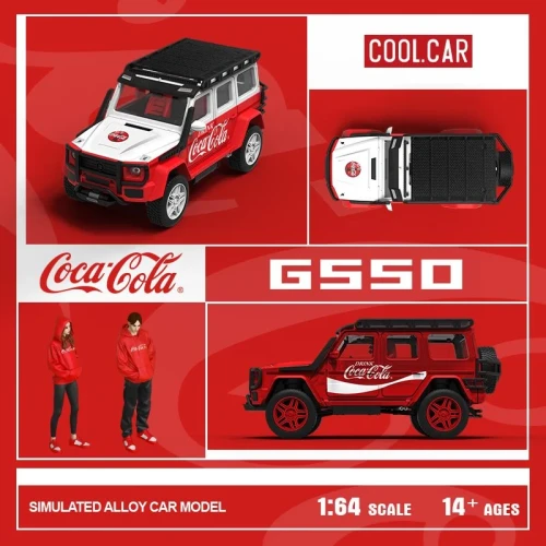 Cool.Car Mercedes-Benz Brabus G550 Coca-Cola White Doll Version 1:64  przód