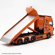 Mini GT Scania 770S – Flatbed Orange 1:64 tył