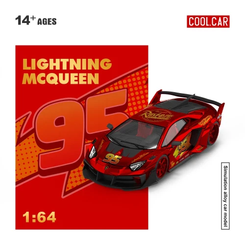 Cool.Car Lamborghini Aventador GTEVO Lightning McQueen 1:64 przód detal