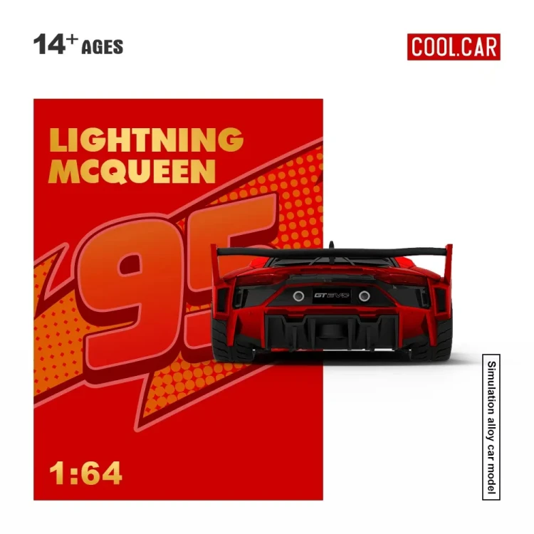 Cool.Car Lamborghini Aventador GTEVO Lightning McQueen 1:64 tył detal