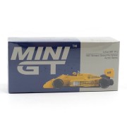 MINI GT Lotus 99T #12 Ayrton Senna 1987 Monaco Grand Prix Winner 1:64 box